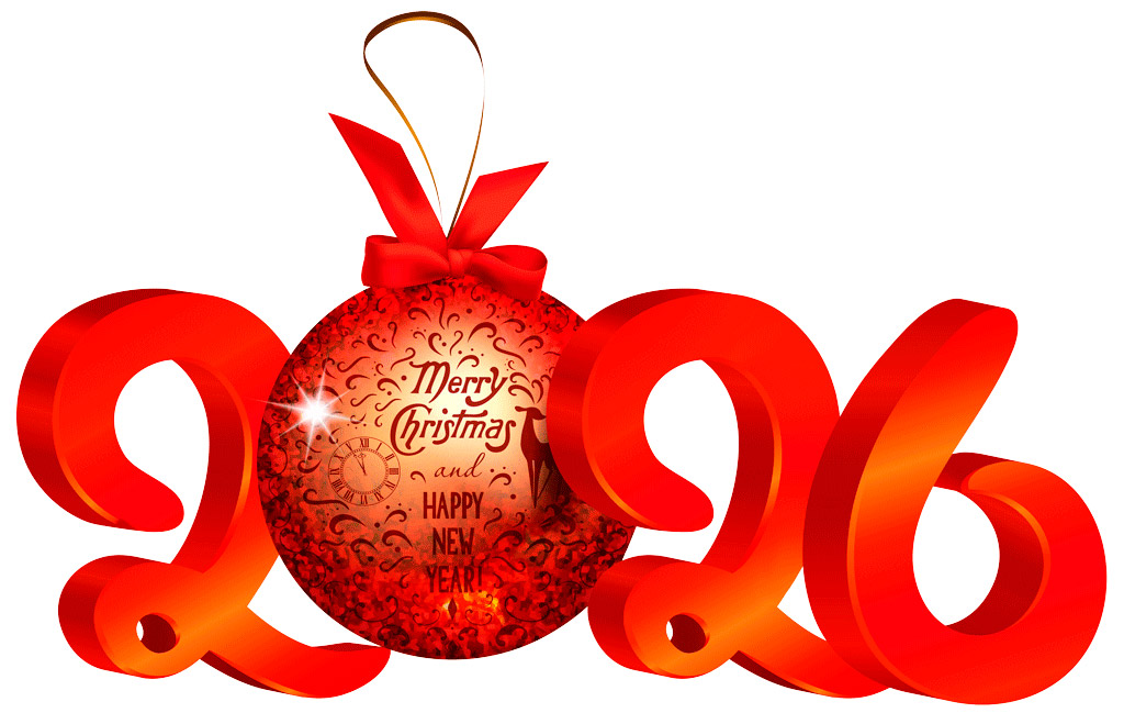 Merry Christmas and Happy New Year 2026 Greeting Card