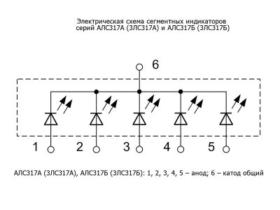 ALS-317A (gold pins) LED scale indicator display