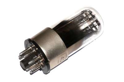 6N8S / 6SN7 / 1578 MELZ HOLE BLACK PLATE metal base tube