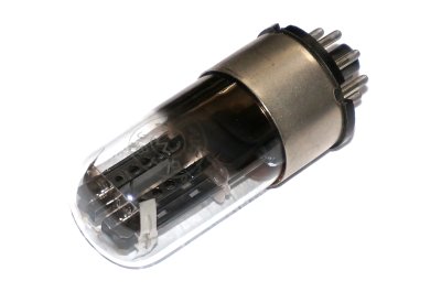 6N8S / 6SN7 / 1578 MELZ HOLE BLACK PLATE metal base tube