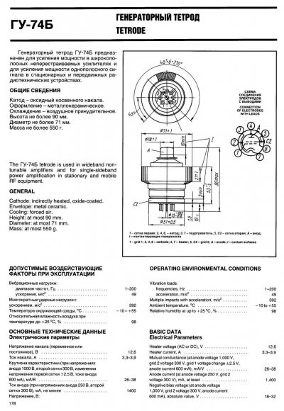 GU-74B / GU74-B / GU74B / 4CX800A tetrode tube (NEW, 2015-2016 released, sealed plastic packet)