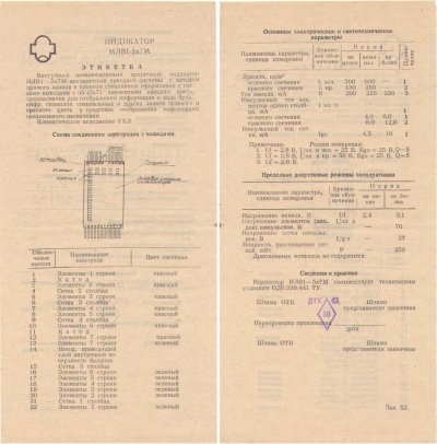 ILV1-5x7M matrix bicolor VFD tube