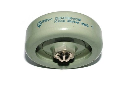 K15Y-1 15kV 470pF 40kVar ceramic HV doorknob capacitor