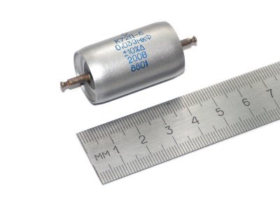 K72P-6 200V 0.039uF 10% tol. teflon capacitor