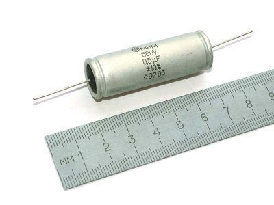 MBM 500V 0.5uF paper and aluminum foil capacitor