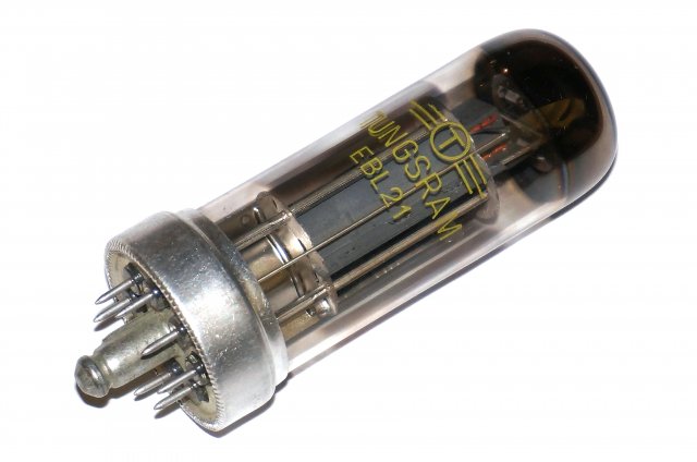 EBL21 / EBL71 / PDD2 Tungsram double diode-pentode tube