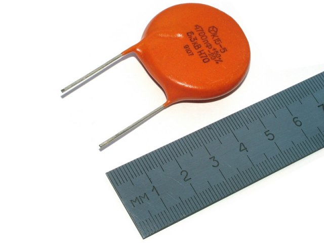 K15-5 6.3kV 4700pF ceramic HV disc capacitor