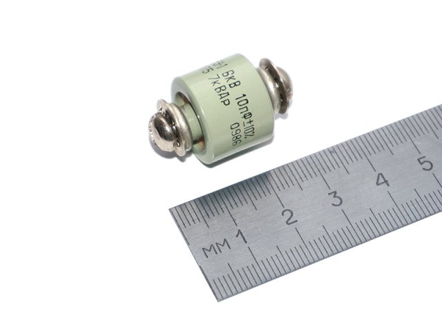 K15Y-1 6kV 10pF 7kVar ceramic HV doorknob capacitor