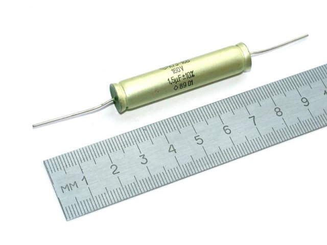 K73-16 160V 1.5uf 10% tol. PETP capacitor