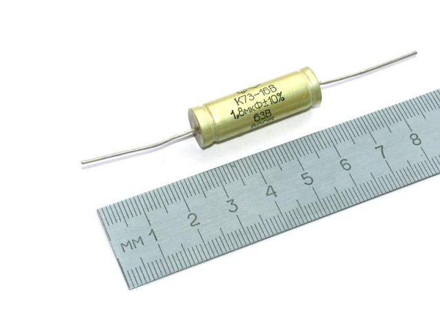 K73-16 63V 1.8uf 10% tol. PETP capacitor