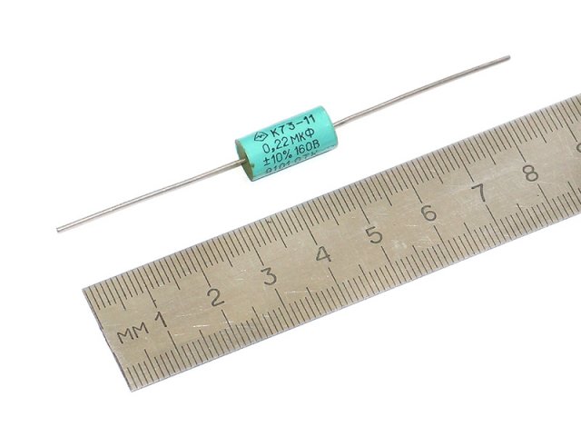 K73-11 160V 0.22uf 10% tol. PETP capacitor