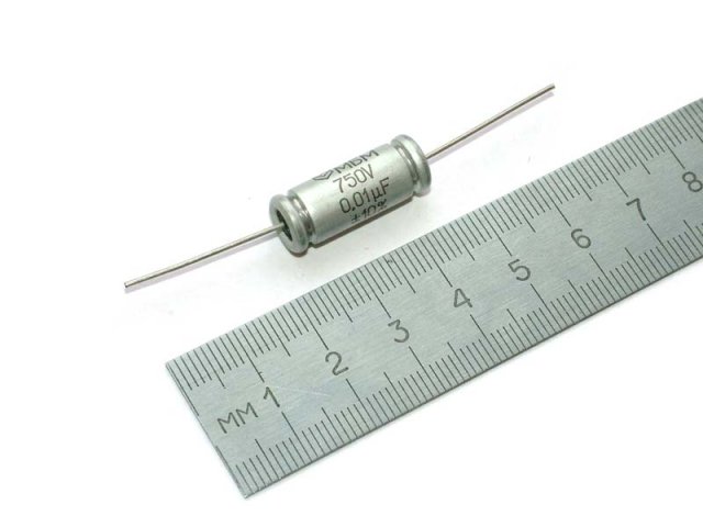 MBM 750V 0.01uF paper and aluminum foil capacitor