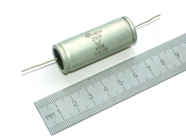 MBM 250V 1.0uF paper and aluminum foil capacitor