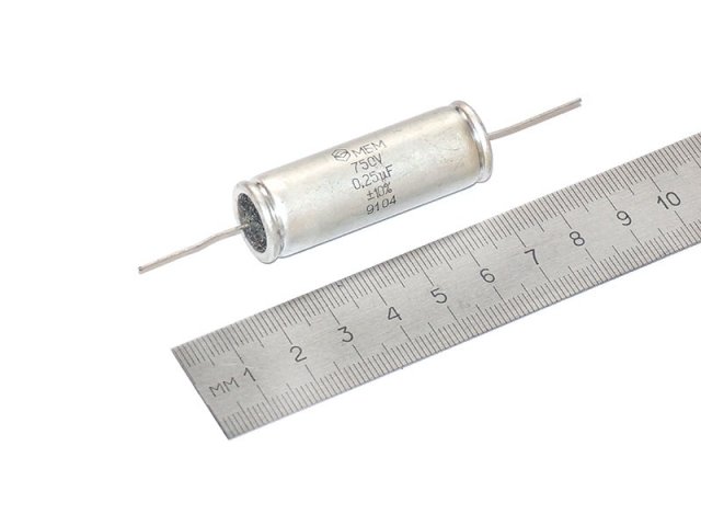 MBM 750V 0.25uF paper and aluminum foil capacitor